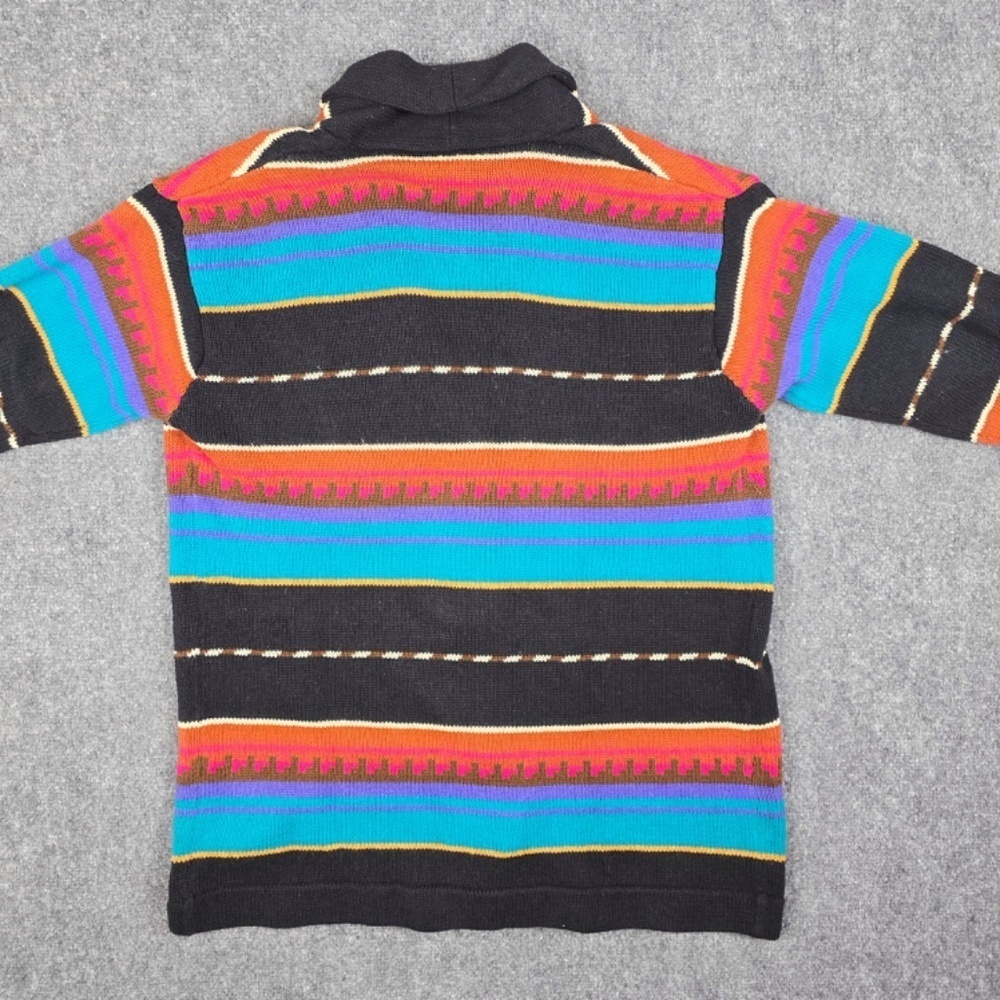 VTG- Carole Little- Womens Small Shawl collar Cardigan Southwest Aztec Sweater - Picture 7 of 11